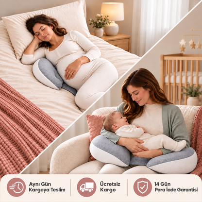MOMMIA® Ayarlanabilir Emzirme ve Hamile Destek Yastığı